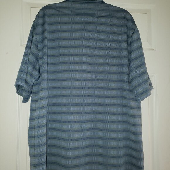 Blue Greg Norman stripe t-shirt - Picture 2 of 3
